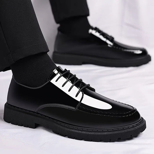 MENS SHINNING BLACK LACE UP PARTY AND FORMAL SHOES